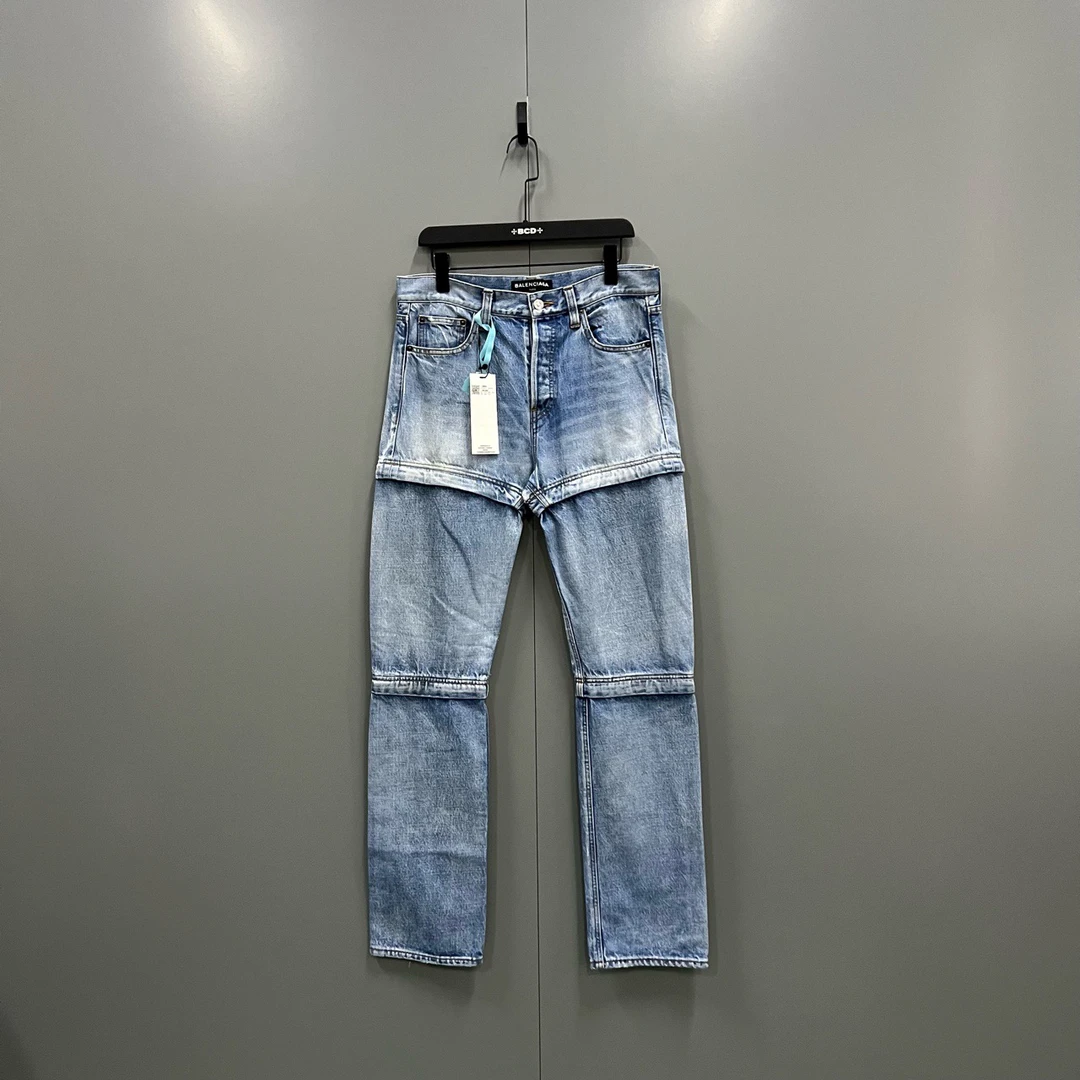 巴黎世家 解构拼接牛仔裤（可拆卸）/30码/98新/公价13800/无配件