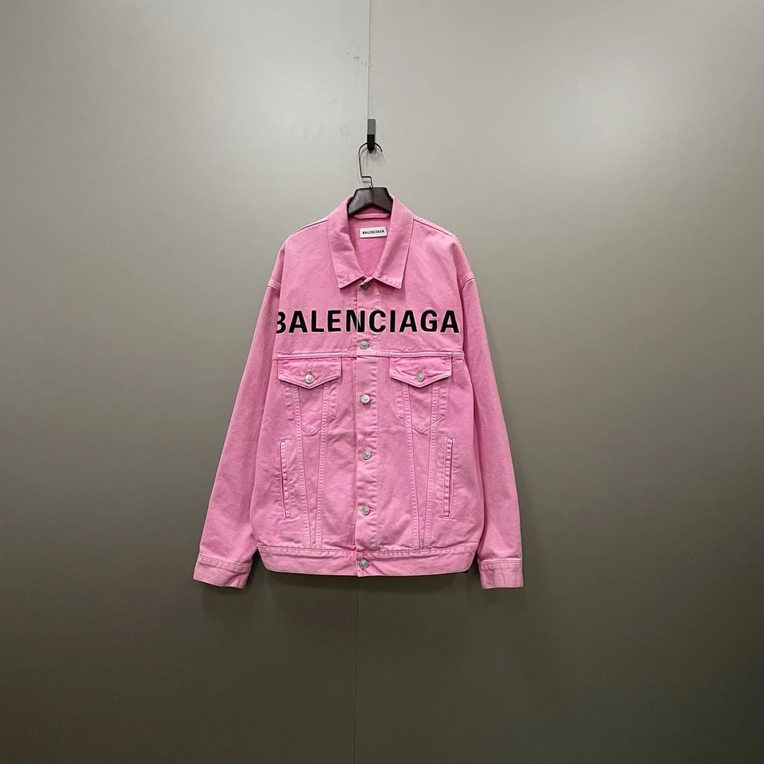 Balenciaga 巴黎世家 胸口大logo印花牛仔外套 34码/98新/公价1