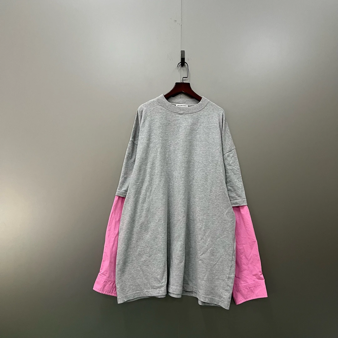 Balenciaga 巴黎世家 假两件背后刺绣logo长袖 L码/98新/公价3800