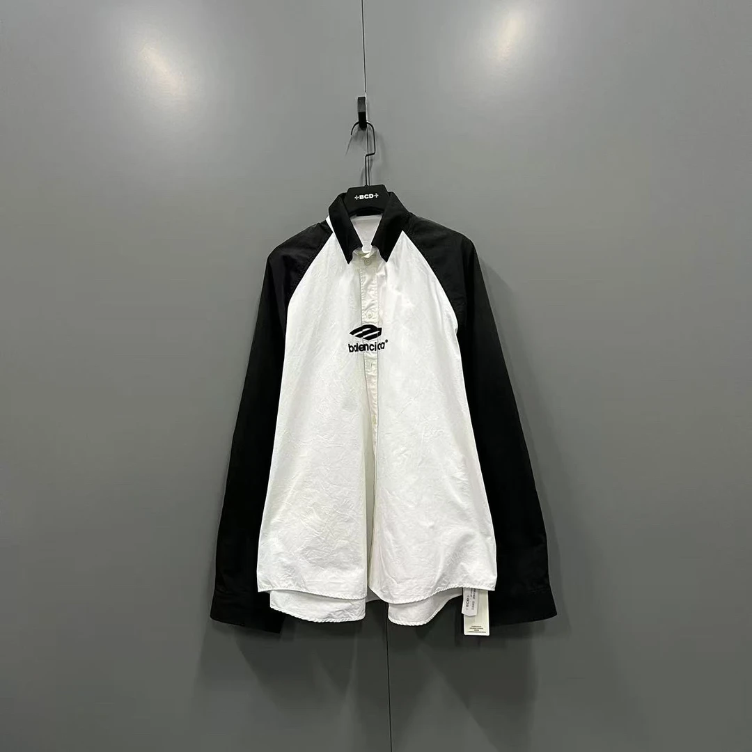 Balenciaga 巴黎世家 拼色双钩字母logo衬衫 XS码/95新/无配件