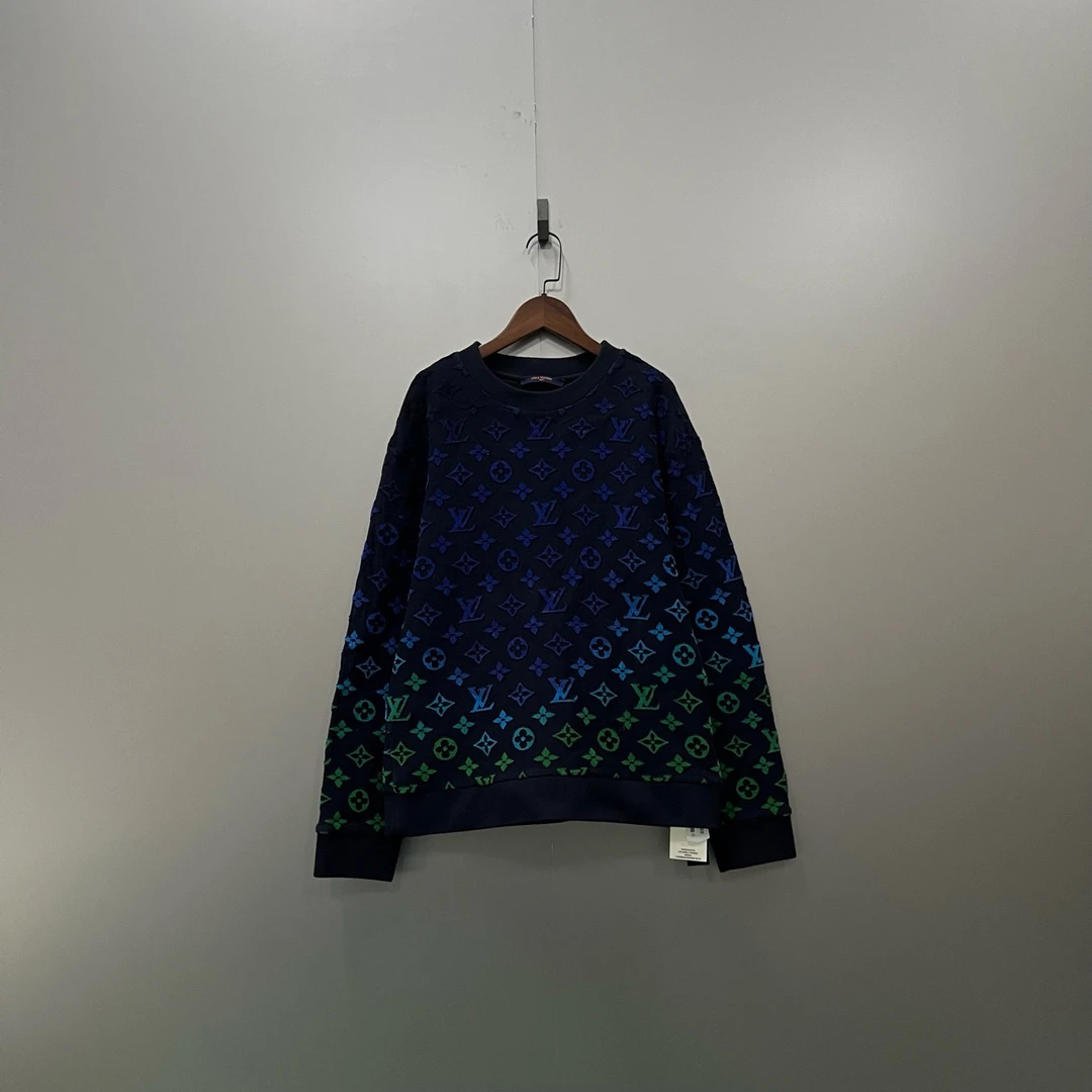 LV 渐变植绒老花卫衣 M码/98新/毒10999/无配件 bc004927