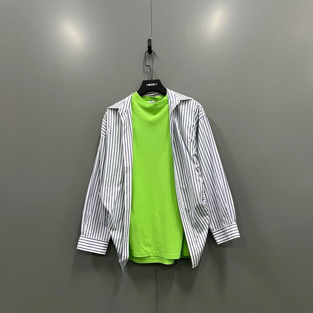 【XP】Balenciaga 巴黎世家拼色条纹假两件衬衫 34码/98新/公价9000