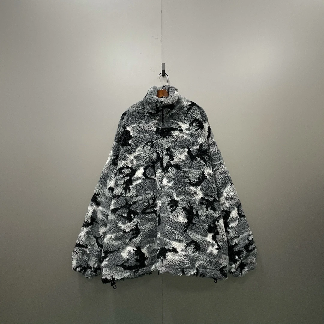 Balenciaga 巴黎世家 迷彩印花泰迪夹克 全新/公价11132/吊牌 bc0