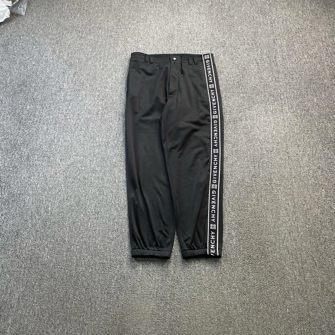 Givenchy 纪梵希 黑色串标logo长裤 M码/98新/毒6946/无配件