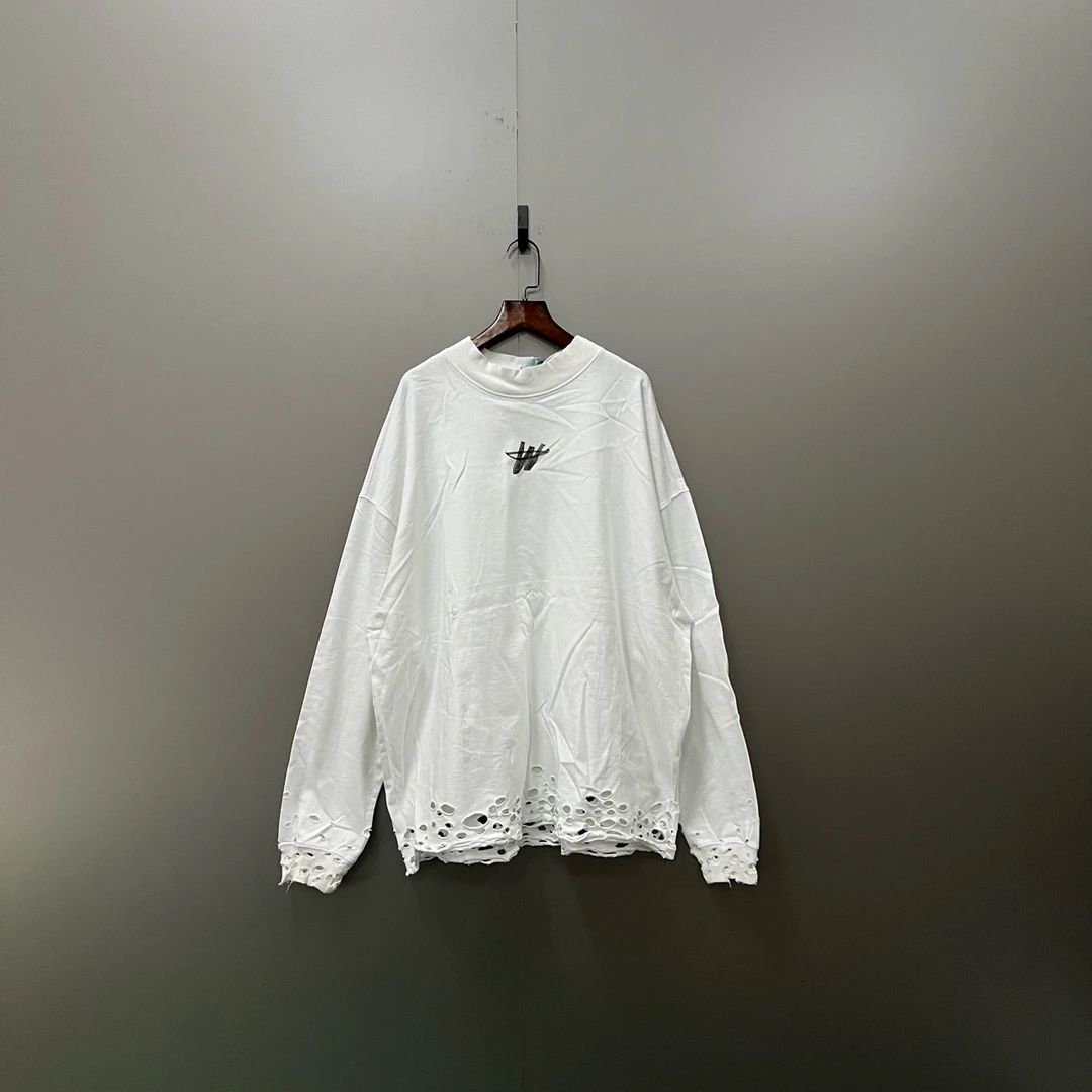 WE11DONE 徽标做旧长袖 M码 全新/公价2000/吊牌包装袋 fg2015