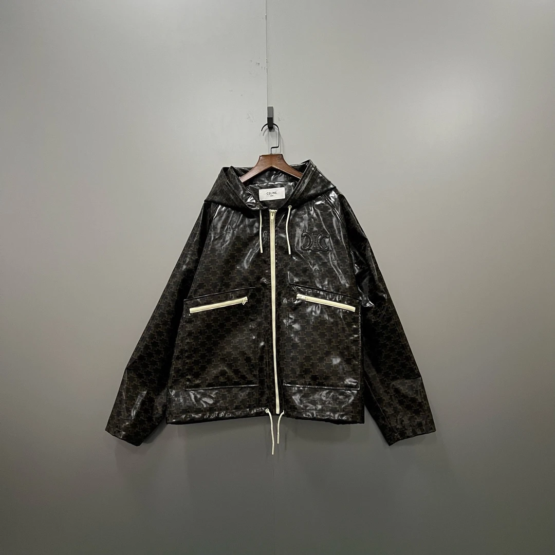 Celine 赛琳 满印logo连帽夹克 40码/全新/公价17000/吊牌 mg4001