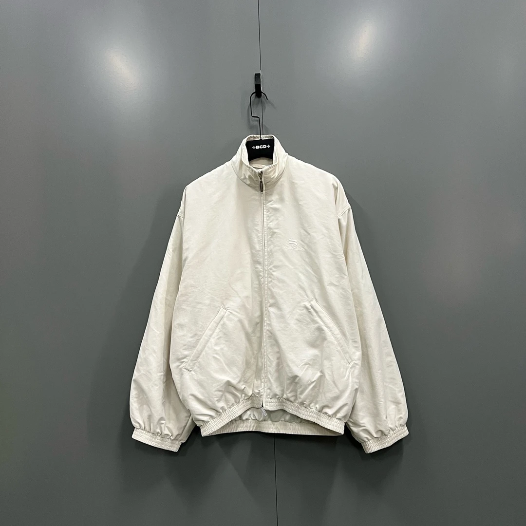 Balenciaga 巴黎世家 双钩刺绣logo拉链校服 L码/95新/公价15800/