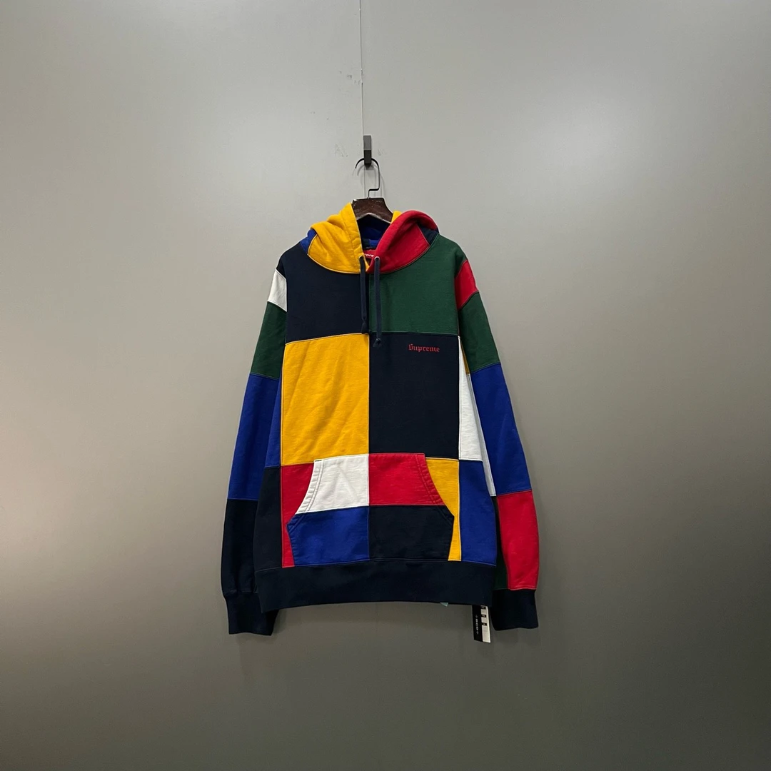 Supreme 拼色拼接帽衫 M码/95新/公价4000/无配件 fg203430