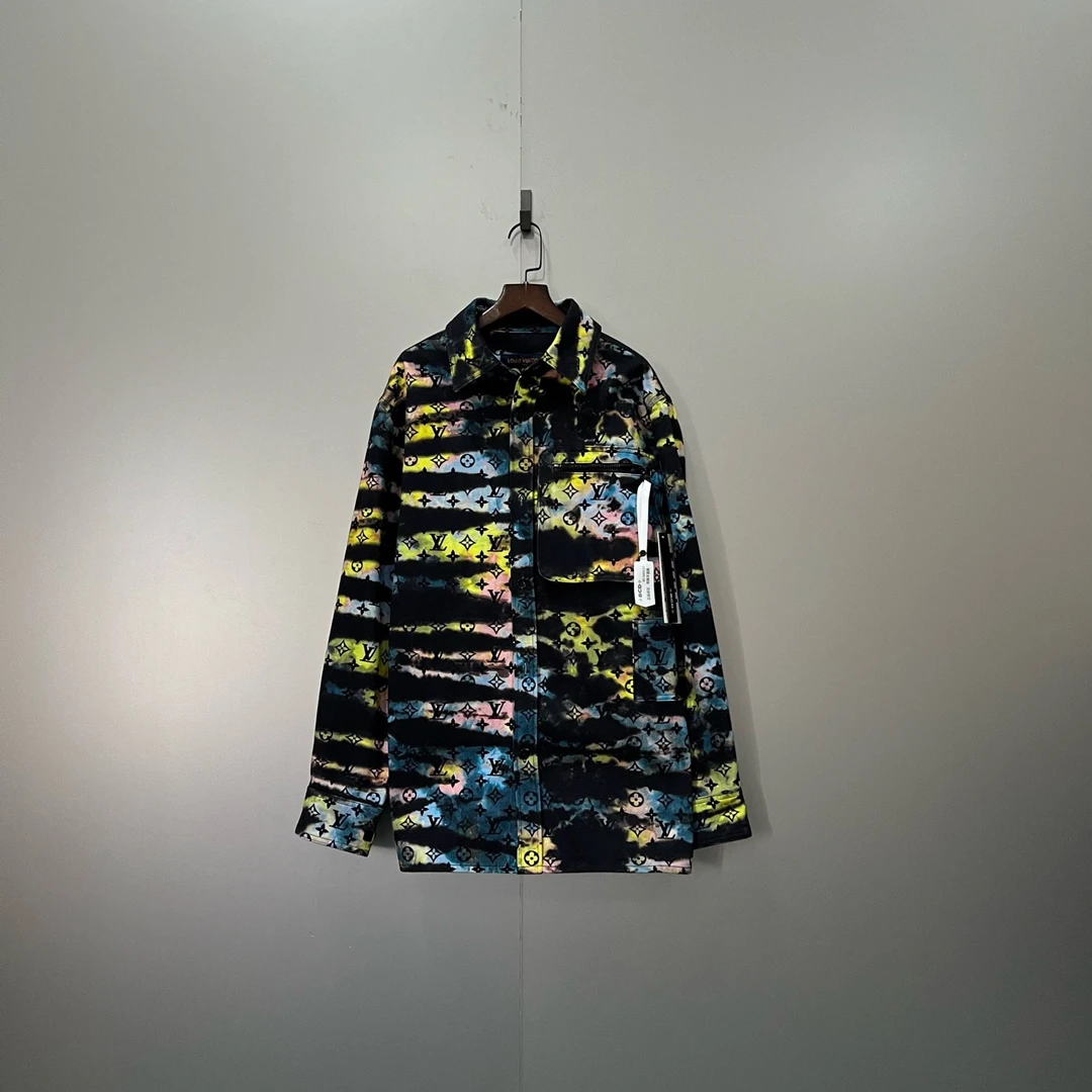 Louis Vuitton lv 扎染老花满印牛仔夹克 S码/98新/公价20600/吊