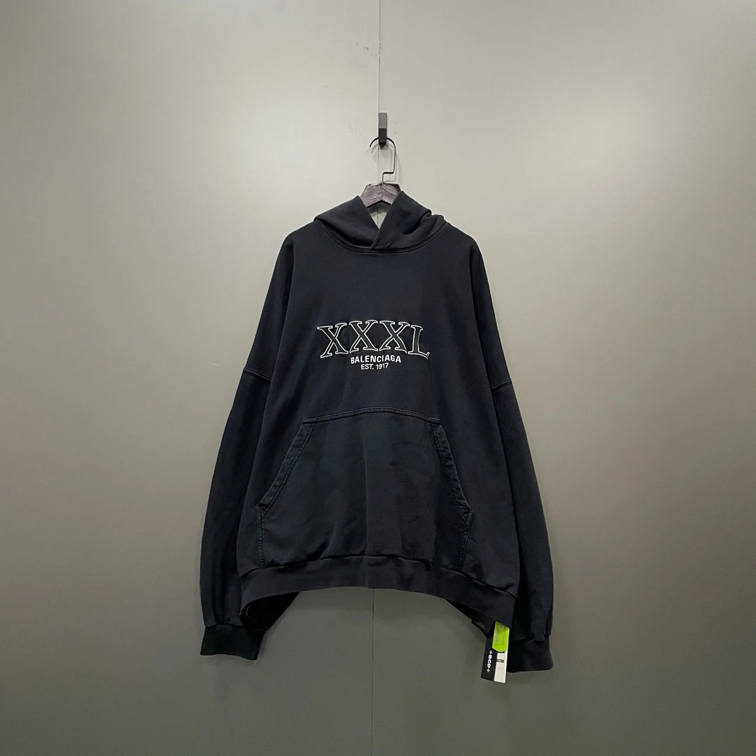 Balenciaga 巴黎世家 3XL印花帽衫 1码 /95新/公价8800/无配件 jc