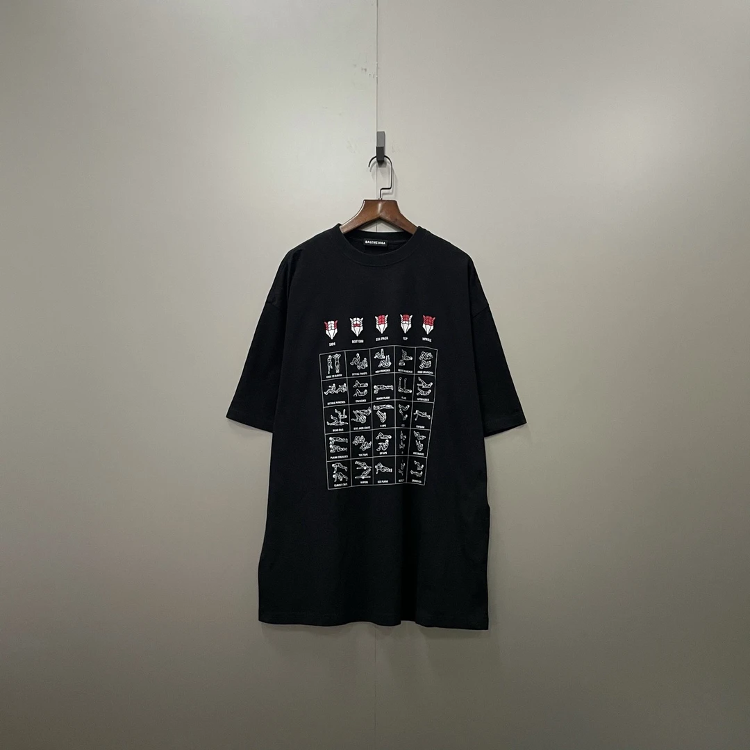 Balenciaga 巴黎世家 黑色印花短袖 S码/98新/公价4200/无配件