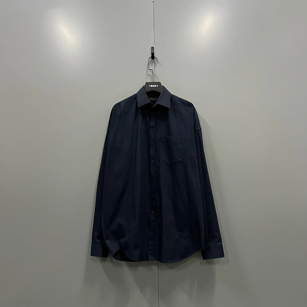 Balenciaga 巴黎世家 藏青色长袖衬衫 37码/98新/公价5900/