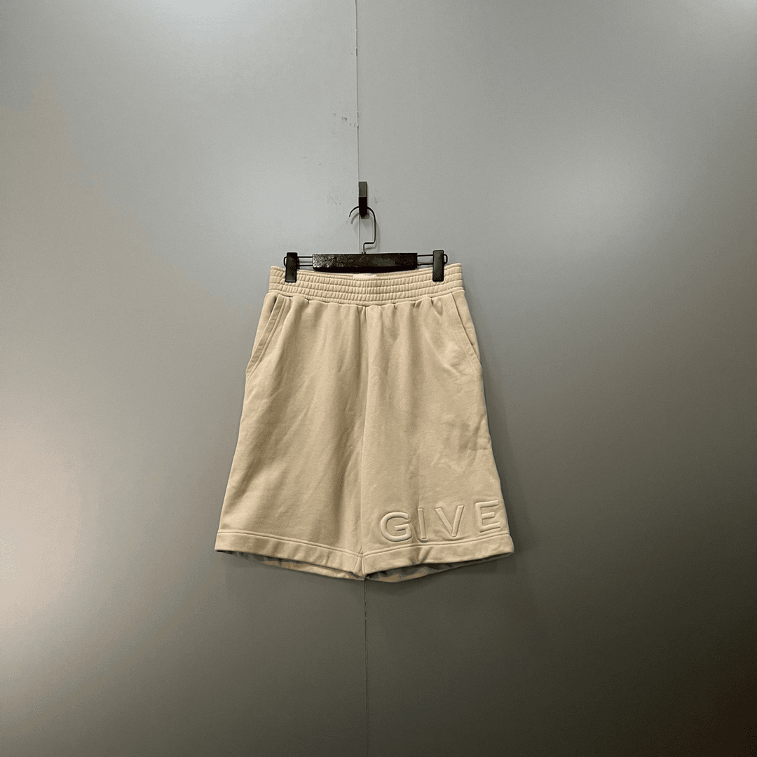 Givenchy 纪梵希 米色刺绣logo抽绳短裤 S码/98新/公价7190/无配