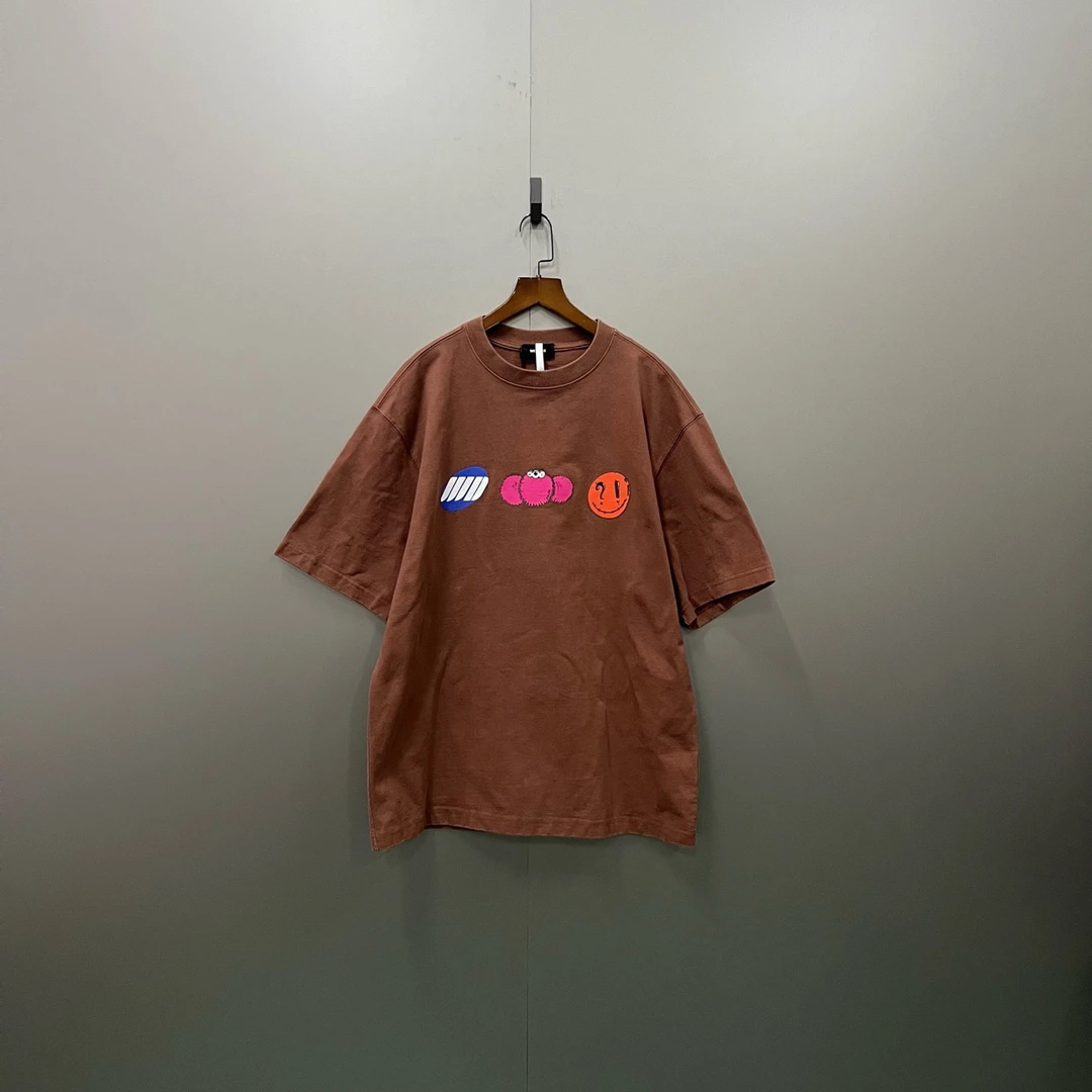 we11done ss22 笑脸图案短袖T恤 95新 m码 公价2285 bc000062