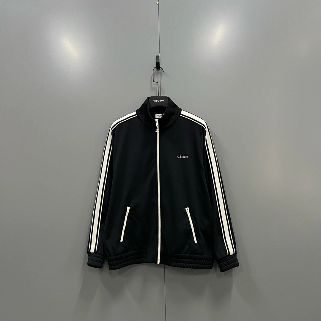Celine 赛琳 黑色条纹刺绣logo校服 M码/全新/公价13500/吊牌