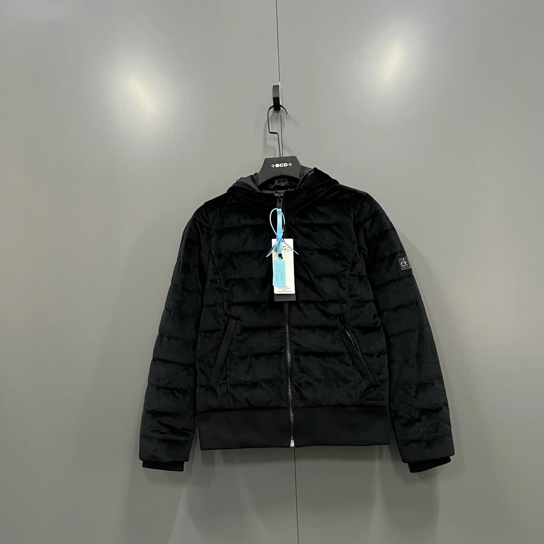 Calvin Klein CK 黑丝绒袖标logo外套 M码/95新/公价5000/无配件