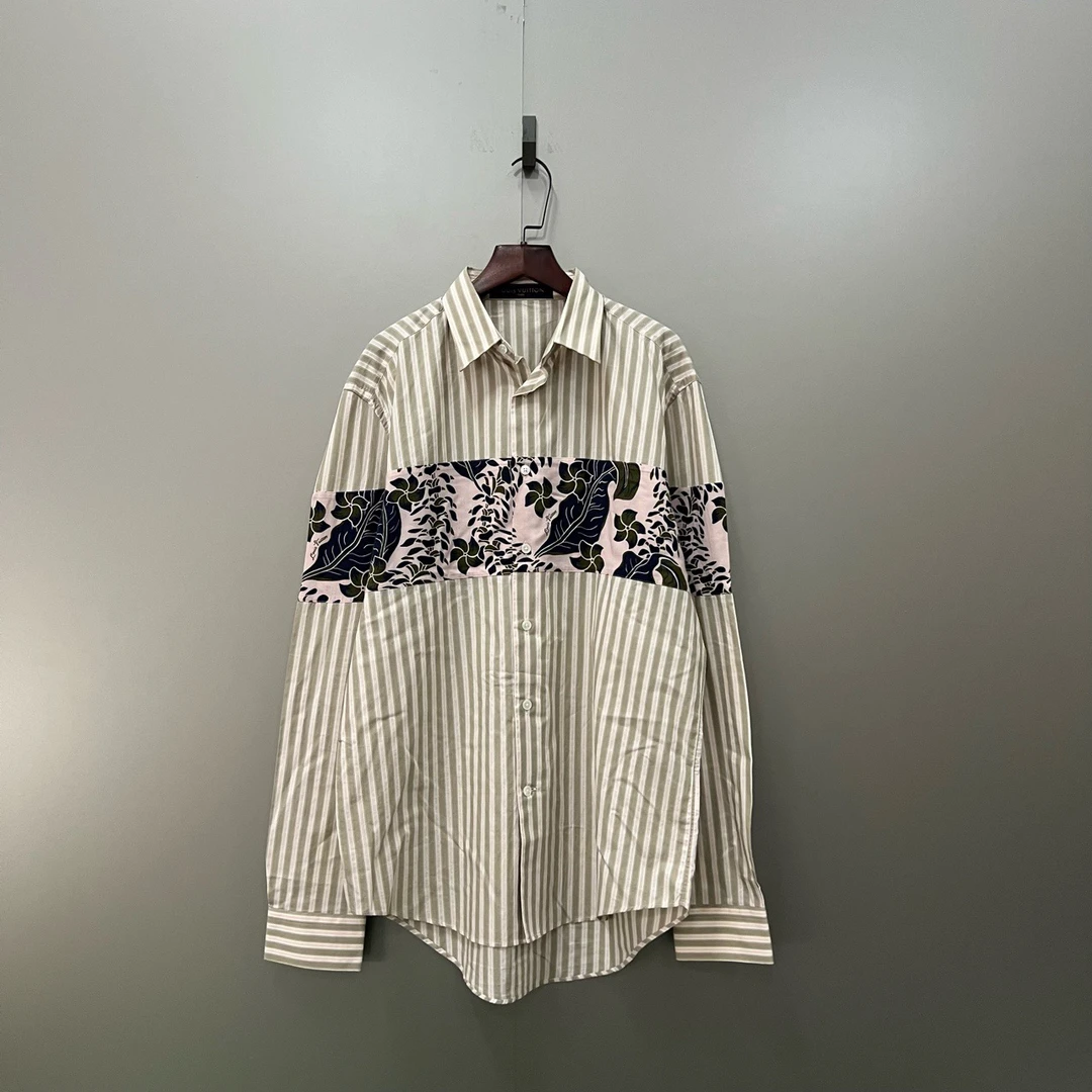 Louis Vuitton lv 花卉条纹衬衫 M码/95新/公价5800/无配件 ly1