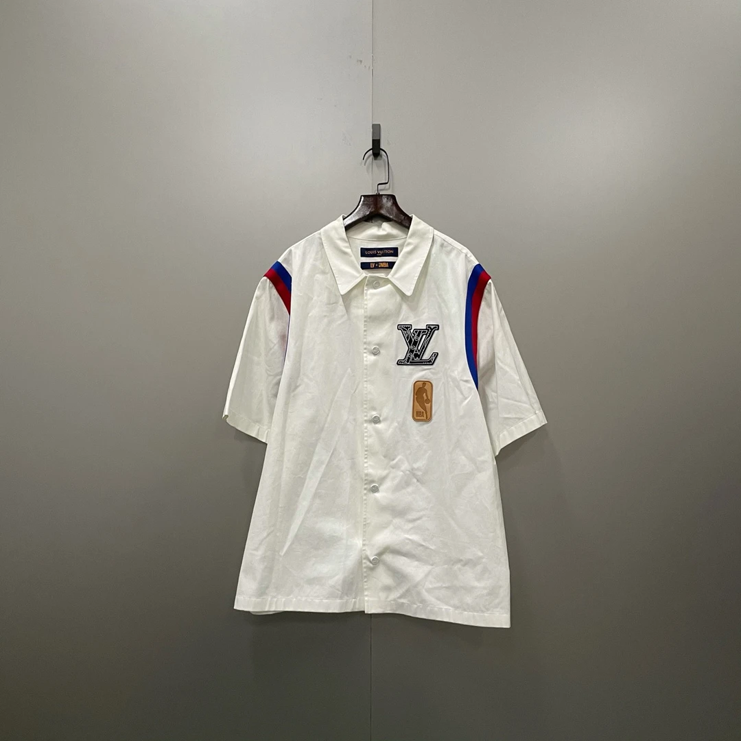 Louis Vuitton × NBA 字母刺绣短袖衬衫 XL码/95新/公价8600/无配