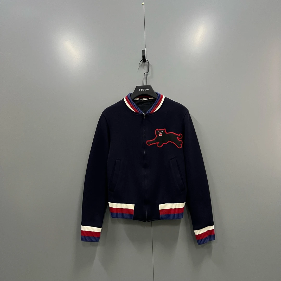 GUCCI 古驰 黑豹棒球外套 46码/95新/公价17500/无配件 bc000169