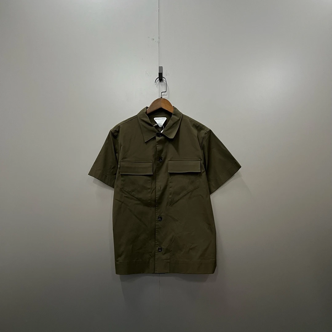 Bottega Veneta BV 军绿口袋工装衬衫 38码/95新/公价4300/无配