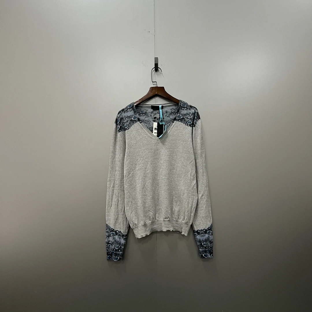 Alexander McQueen 麦昆 拼色印花针织衫 尺码如图/95新无洗标