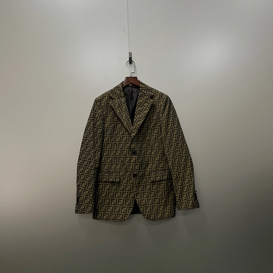 FENDI 芬迪 满印老花双F西服 46码/全新/公价15200/吊牌 si50101