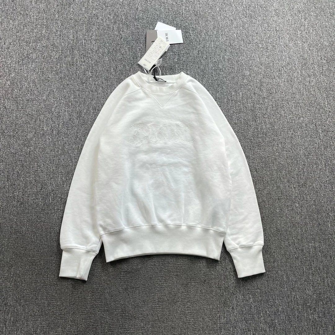 Dior 迪奥 白色刺绣logo卫衣 S码/98新/吊牌 轻微污渍 bc11883