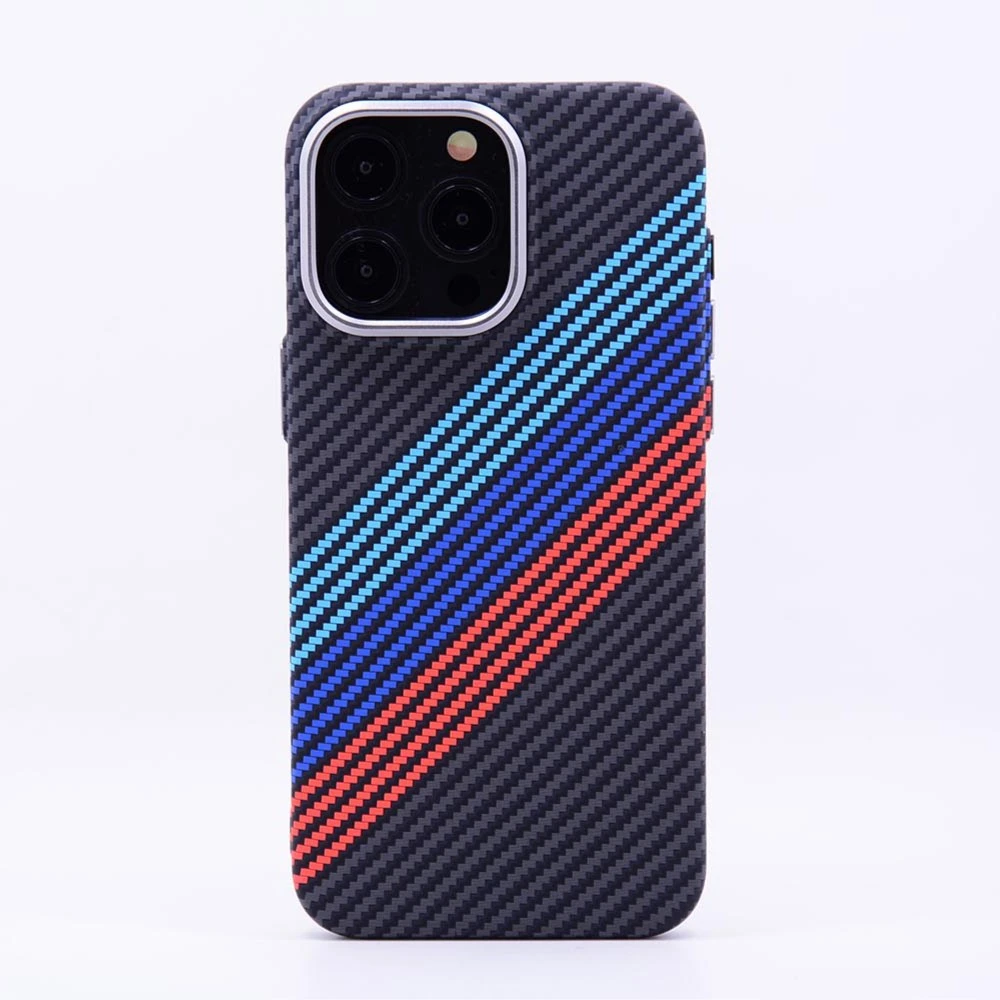 LUXO三色纤维纹理苹果15Promax手机壳磁吸iphone14轻薄创意保护套