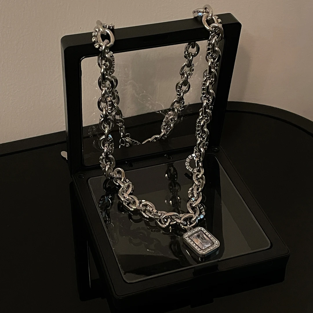 钛钢项链 潮男冷淡风男锁骨链女小众设计高级感嘻哈锁骨链缠绕潮