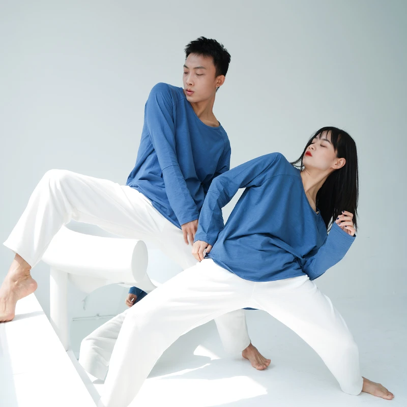 涂一1713款丨现代舞上衣男女同款练功服舞蹈服瑜伽健身宽松休闲款