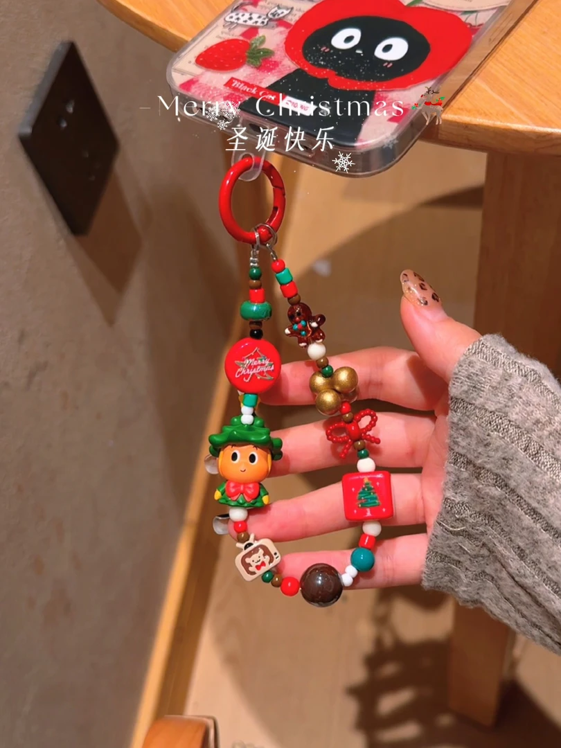 【1913】圣诞树星星潮玩手机壳挂件饰品挂饰创意个性可爱手机链