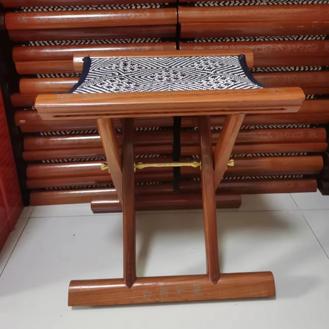 非洲红檀马扎折叠便携家用成人靠背钓鱼椅简约客厅沙发新中式板凳