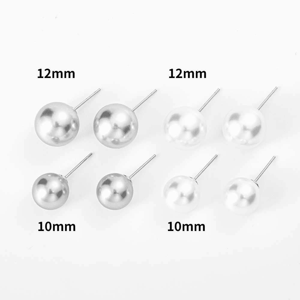 925银耳饰 施家珠 10-12mm 高光高亮 爆款时尚百搭轻奢耳钉耳钩