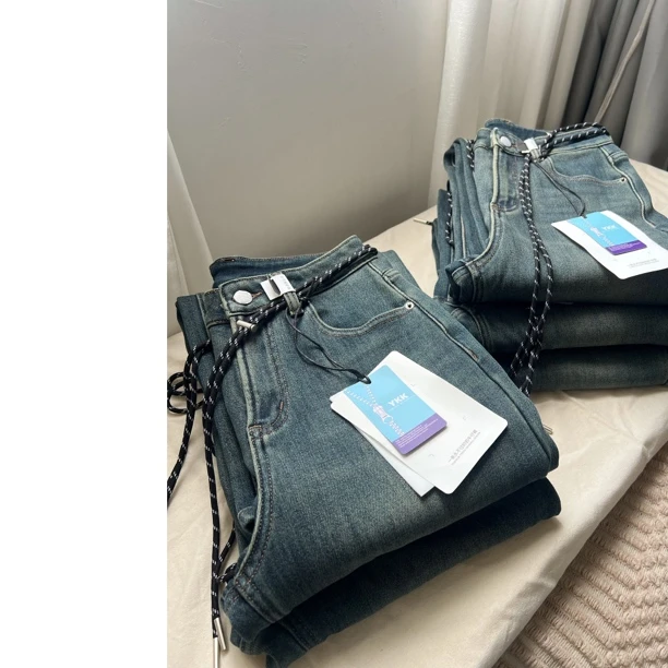 【跑偏#21222】加厚加绒高级感直筒裤 高弹