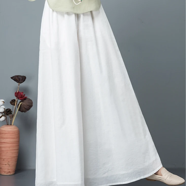 马面裙内衬裤子配饰汉服搭配衬裙白色高腰休闲夏季阔腿宽松文艺