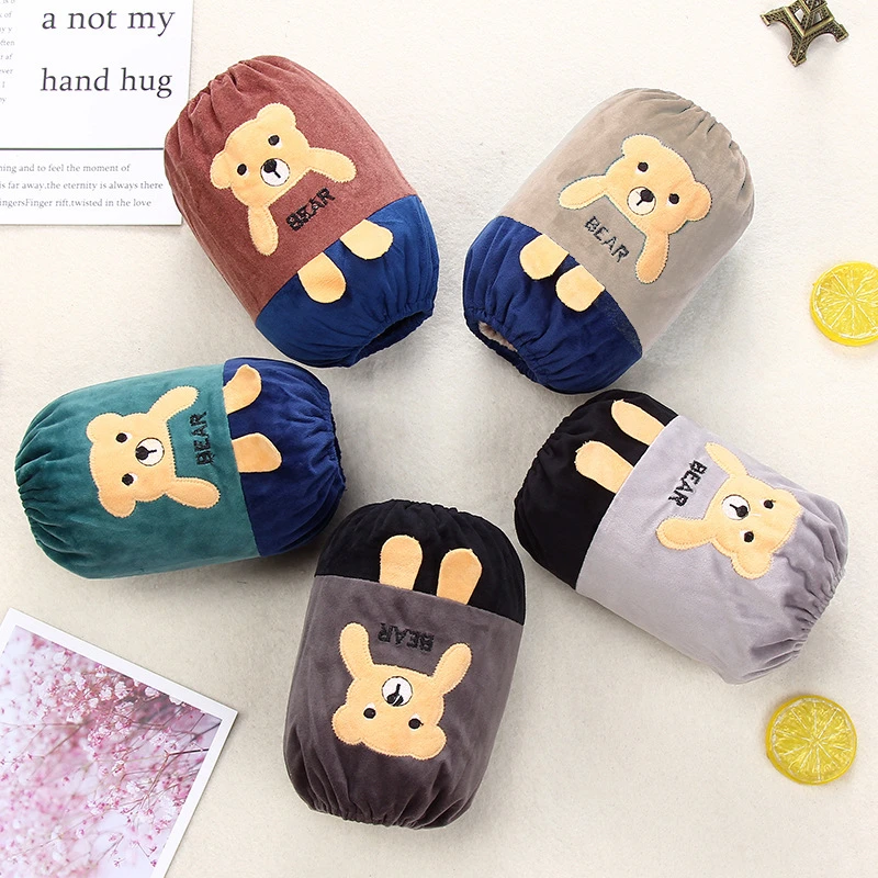 毛绒布护袖套男生短款学习成人秋冬季防污套袖筒学生手袖头儿童女