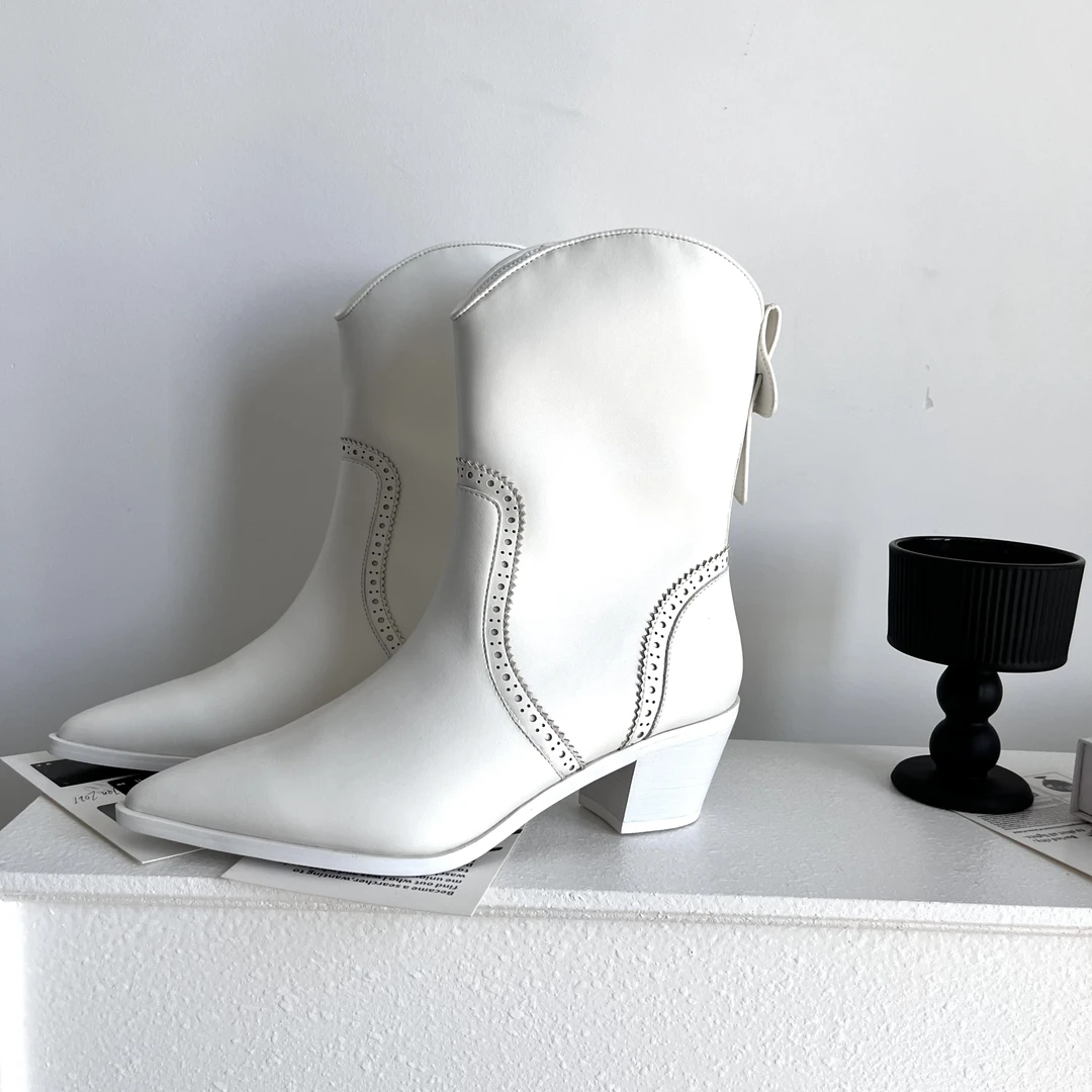 法式英伦风马丁靴粗跟高筒女靴A-4729（3L）7.24