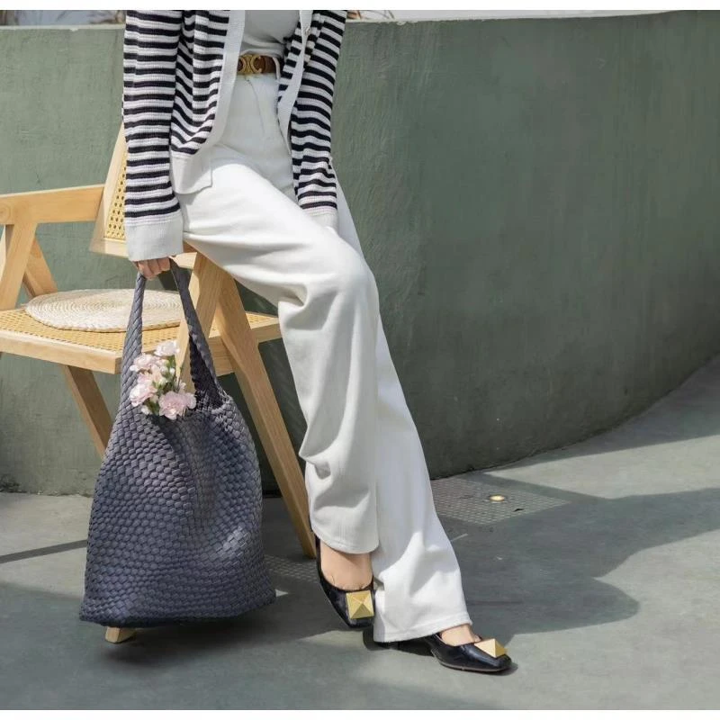 新款小众设计编织女包大容量通勤单肩包包 1688 (Anson)