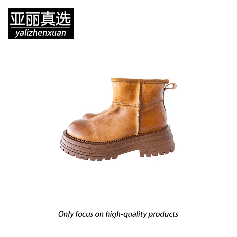 FL女鞋潮流简约厚底时尚百搭加绒雪地靴TT 8896/CA-0163*