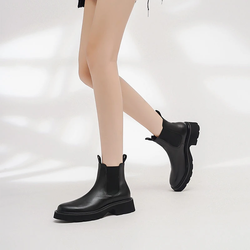 Stone and Strand马丁靴真皮厚底英伦风小众工装商务户外S-1211*