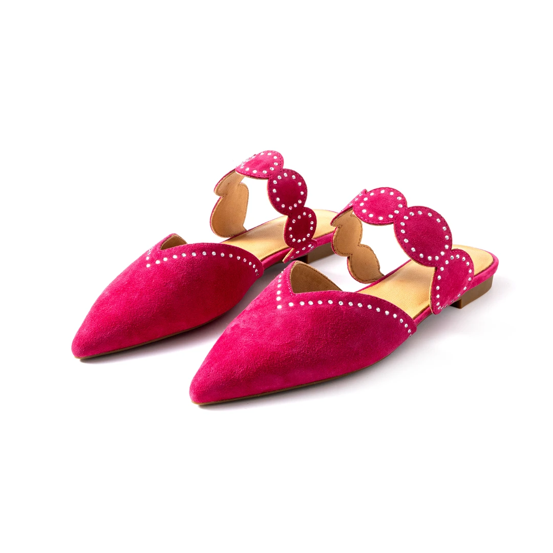 女士新款尖头包头低跟半拖 CA-0555