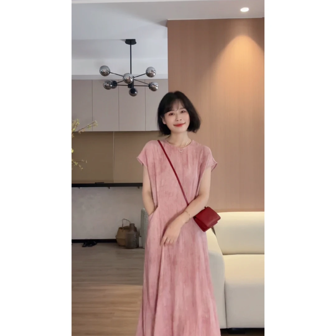 【清】大鱼定制 超好看的炒色扎染高级感连衣裙