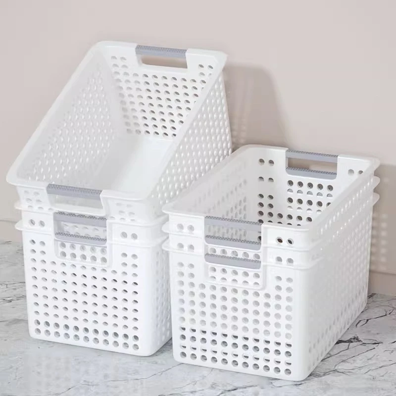 越图杂物收纳箱收纳盒塑料收纳筐学生书本整理盒书框收纳篮塑料篮