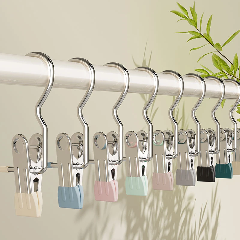 越图多功能挂钩小夹子25个装裤夹裙夹晒衣服晾衣强力防风无痕挂钩