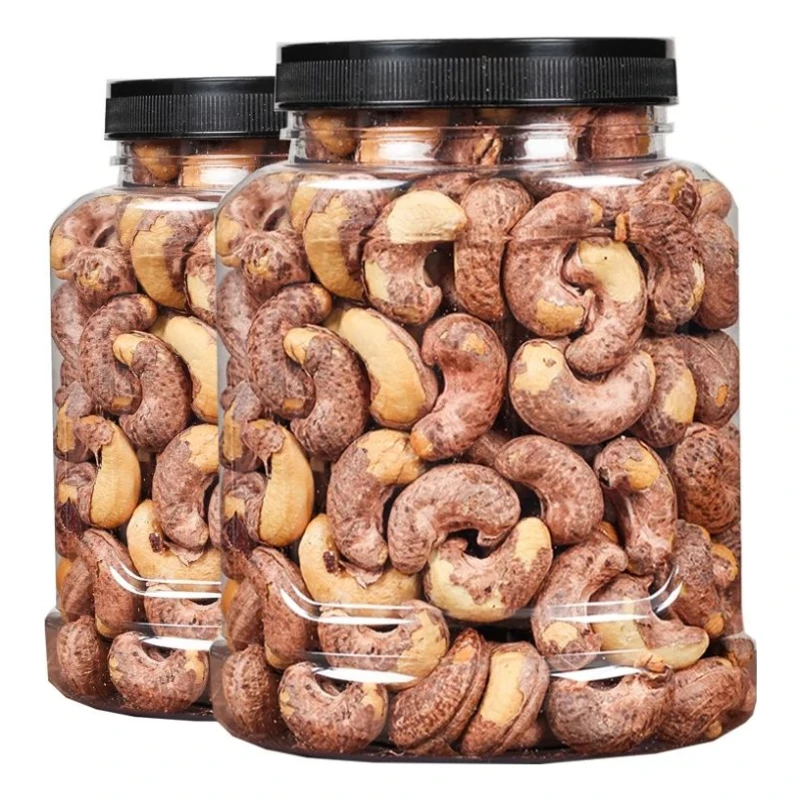 新货盐焗带皮腰果仁罐甄选散装越南风味罐装大颗美味颗粒营养饱满