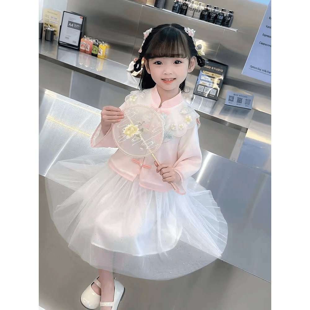 女童2024夏季新款国风唐装超仙两件套A2329