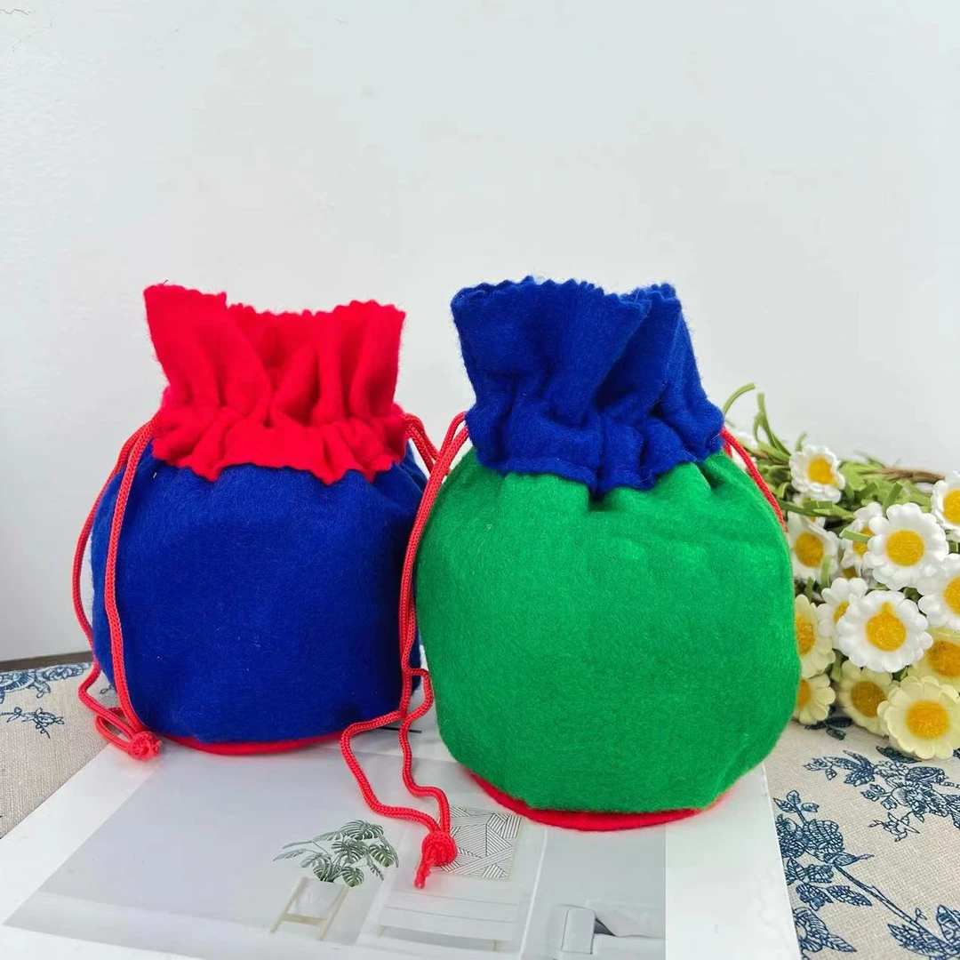 新款韩系时尚多功能潮流礼品绒布袋子(一4个不挑颜色)R2106