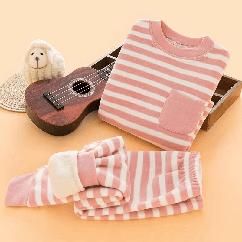 儿童2024冬季新款双面保暖套装A2652