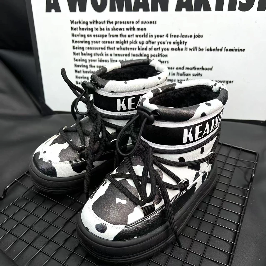 儿童2024冬季新款加厚防滑雪地靴X30035