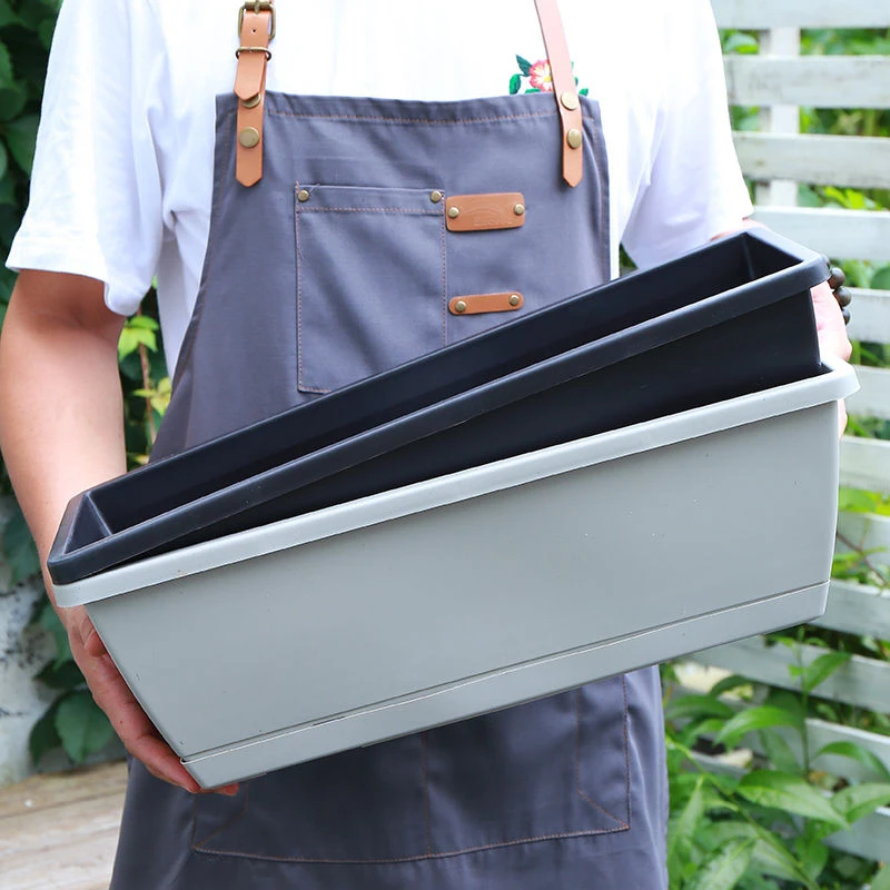 霍仑盆种菜阳台塑料花盆批发特大号长条花盆家用种菜花盆特价简约